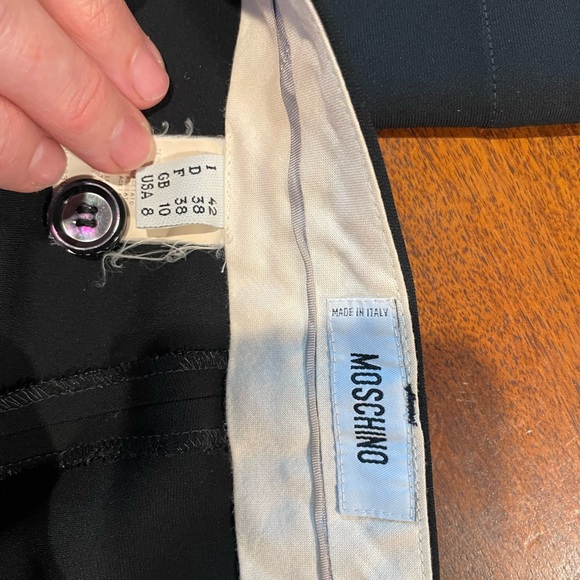 Moschino Vintage Wide Leg Trouser In Black - Picture 5 of 13